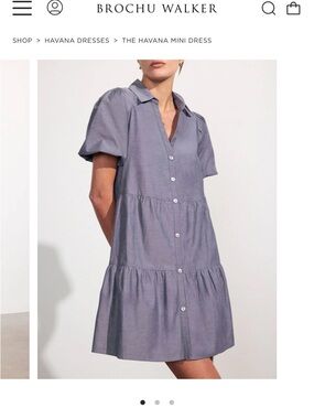 Brochu Walker Mini Shirt Dress in gray